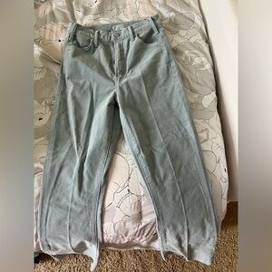 Mother Ankle Frayed light blue jeans